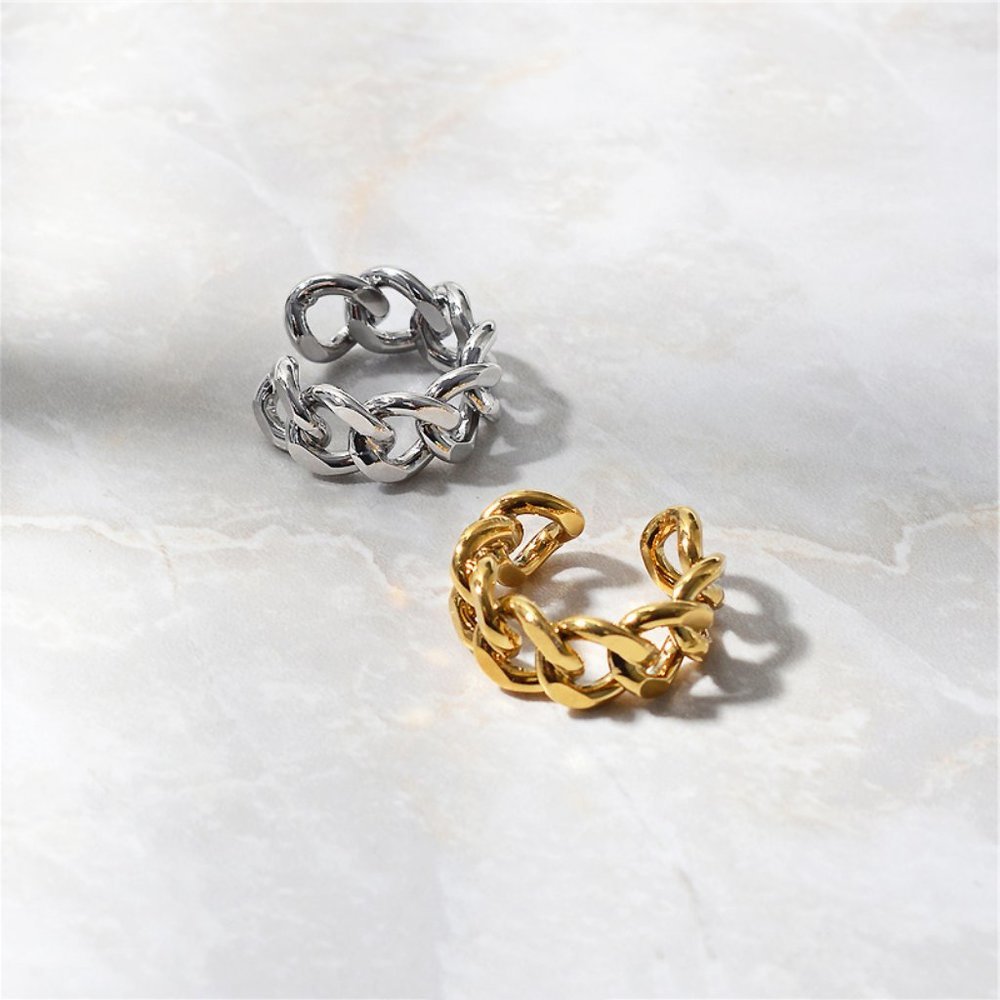 *NEW Gold/Sterling Silver Link Adjustable Ring - Picture 10 of 14